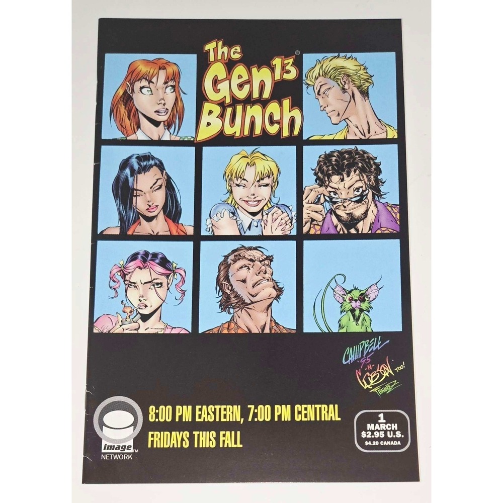 The Gen 13 Bunch 1 Image Comics March 1995 J Scott Campbell Brady Bunch Parody